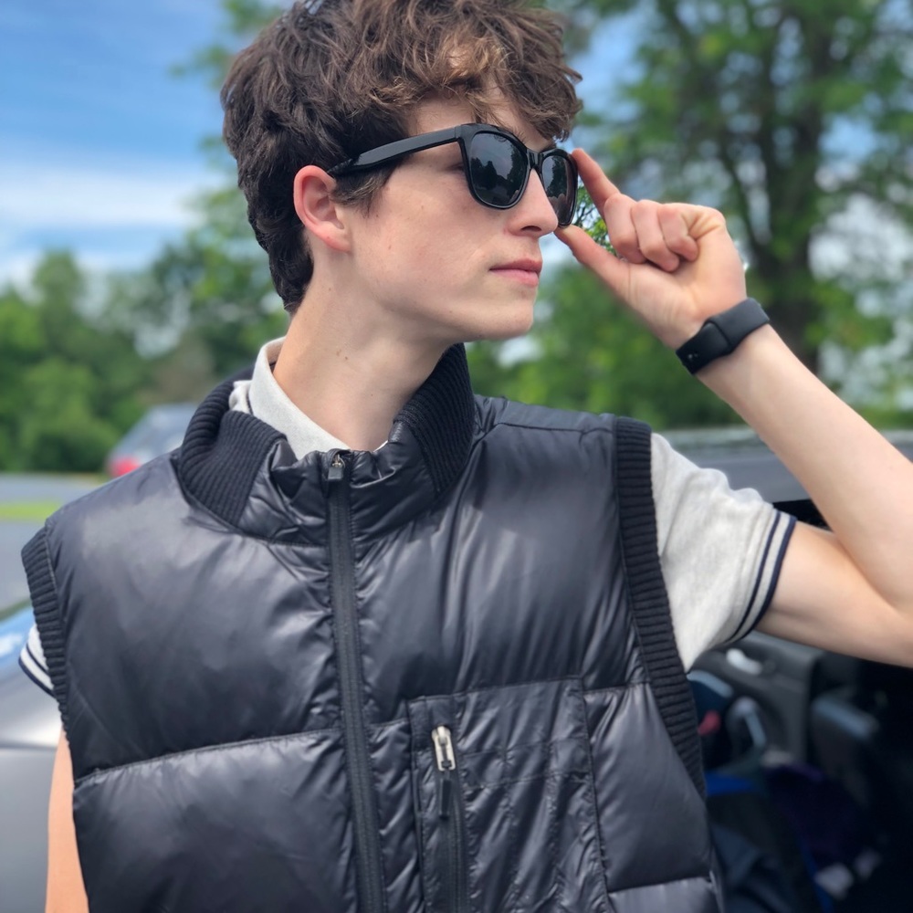 Jordan Puffer Vest Black Red